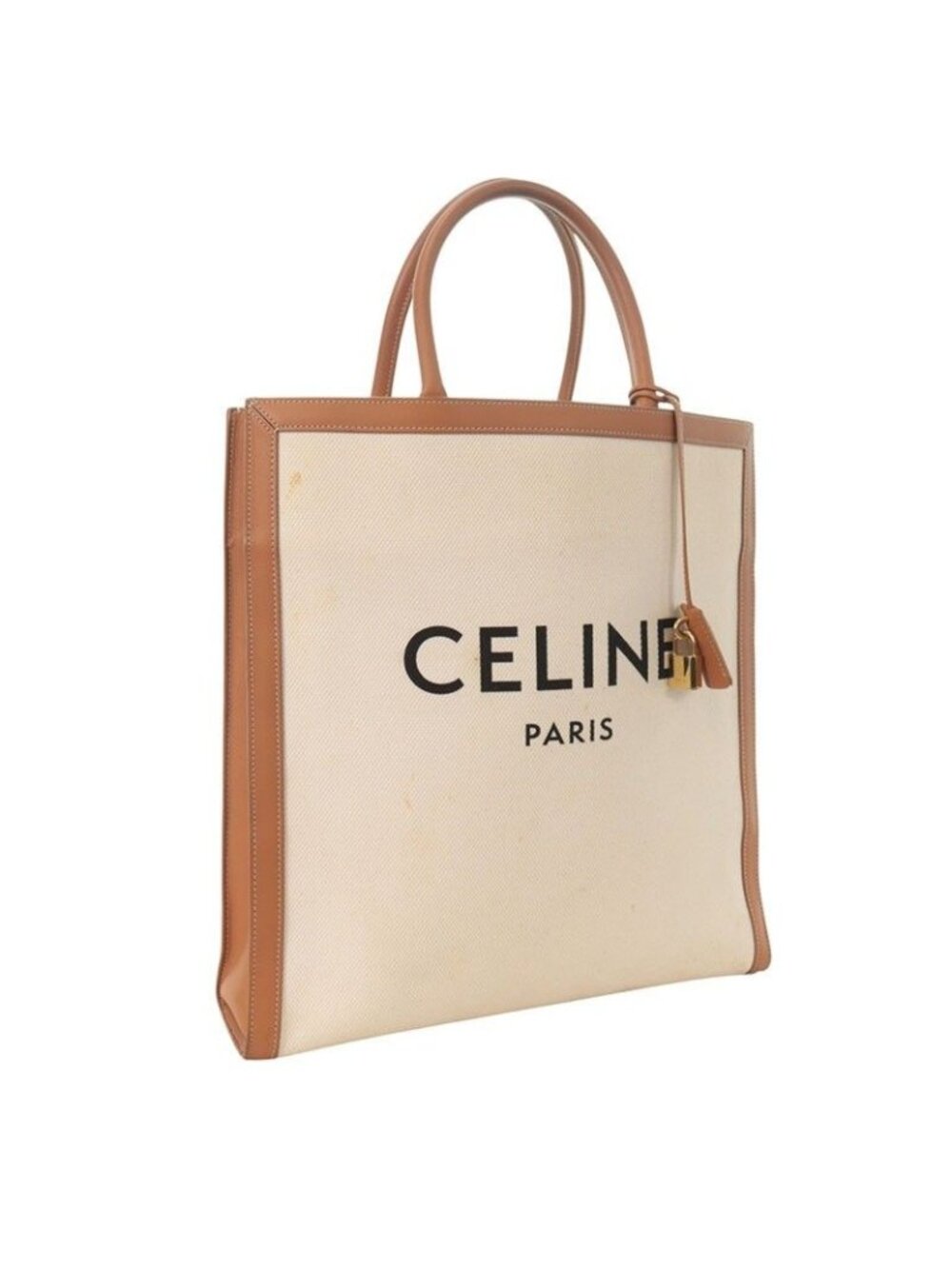 Celine Vertical Kabbalah Canvas Tote Bag